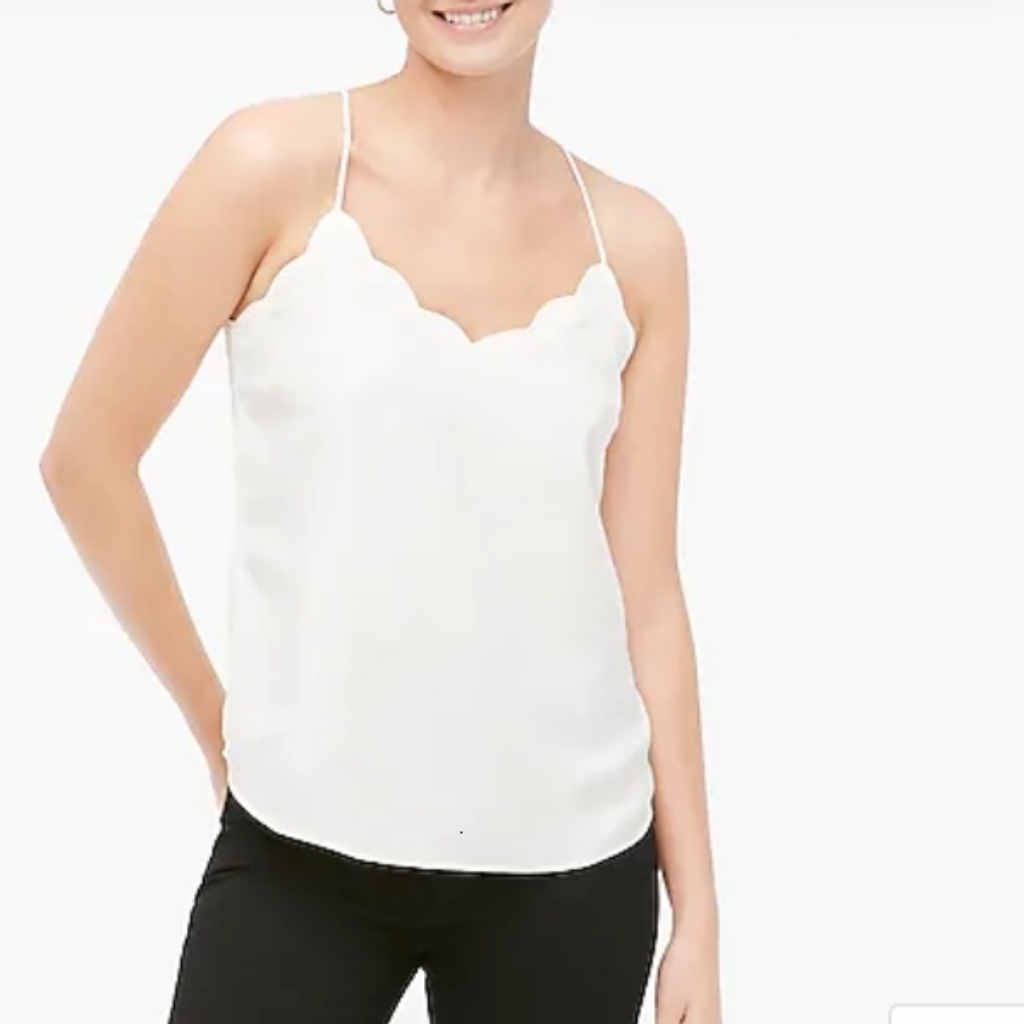 JCrew Scallop Top Size 00 JCrew Scallop Top Size 00